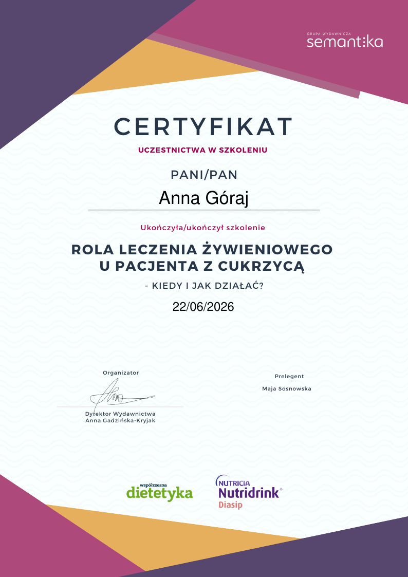 Rola leczenia żywieniowego u pacjenta z cukrzycą - kiedy i jak działać?